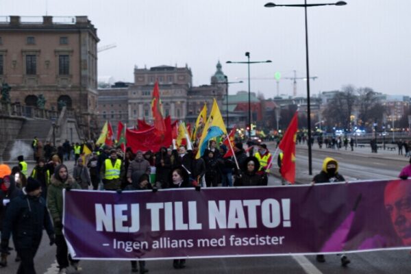 Многотысячная демонстрация в Стокгольме в знак протеста против  уступок  требованиям Турции