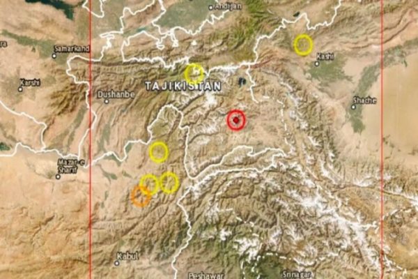 В Таджикистане произошло землетрясение магнитудой 7,3