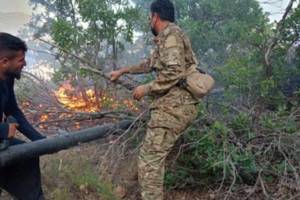 В Пендживене вспыхнул сильный пожар