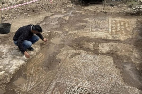 В Амеде обнаружена уникальная мозаика поздней античности с Звездой Давида и крестом