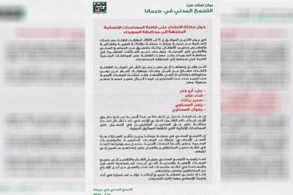 В Сувейде разграблен гуманитарный конвой, пять сопровождающих похищены
