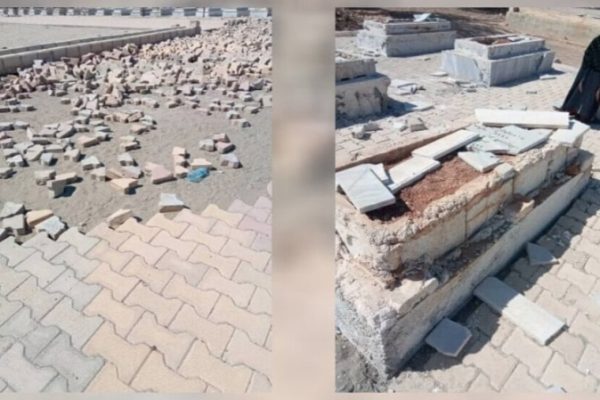 Украденные камни из святилища героев в Манбидже