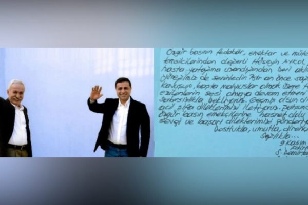 Демирташ и Мизраклы передали послание солидарности Хусейну Айколю: «Мы с тобой»
