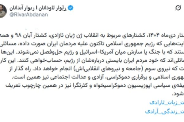 Ревар Авданан: революционные силы способны внезапно изменить баланс сил в Иране