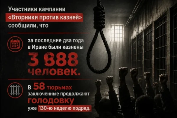 Кампания «Вторники против казней»: 3 888 казненных в Иране за два года