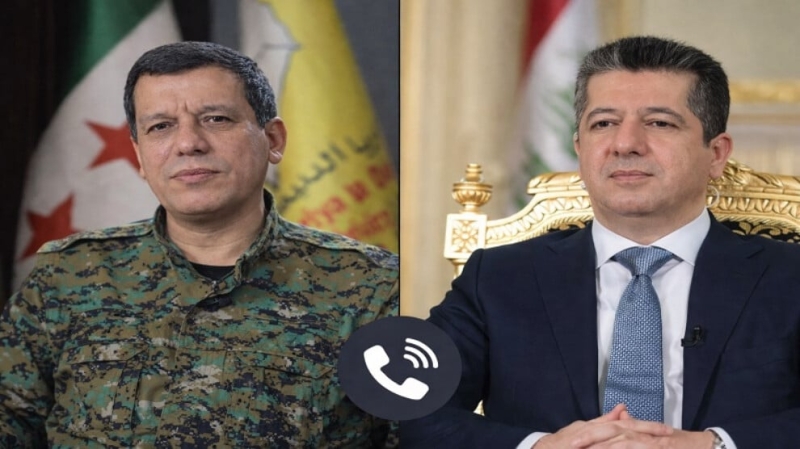 Мазлум Абди и Месрур Барзани провели телефонный разговор